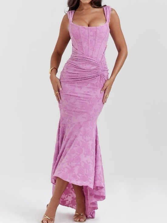 House of CB Dresses & Skirts - House of CB Cesca Gown Maxi Dress Rose Pink Lilac Corset Extra Small